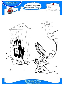 Çocuklar İçin Bugs Bunny Boyama Sayfaları 